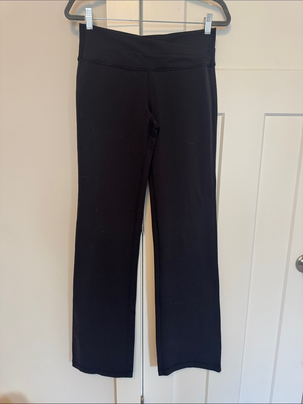 lululemon athletica Black Wide-Waist Pull-On Track Pants